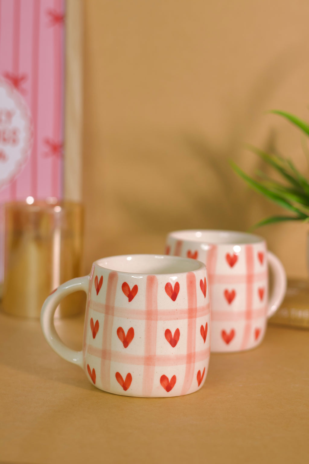 Sweet Heart Checks Coffee Mug
