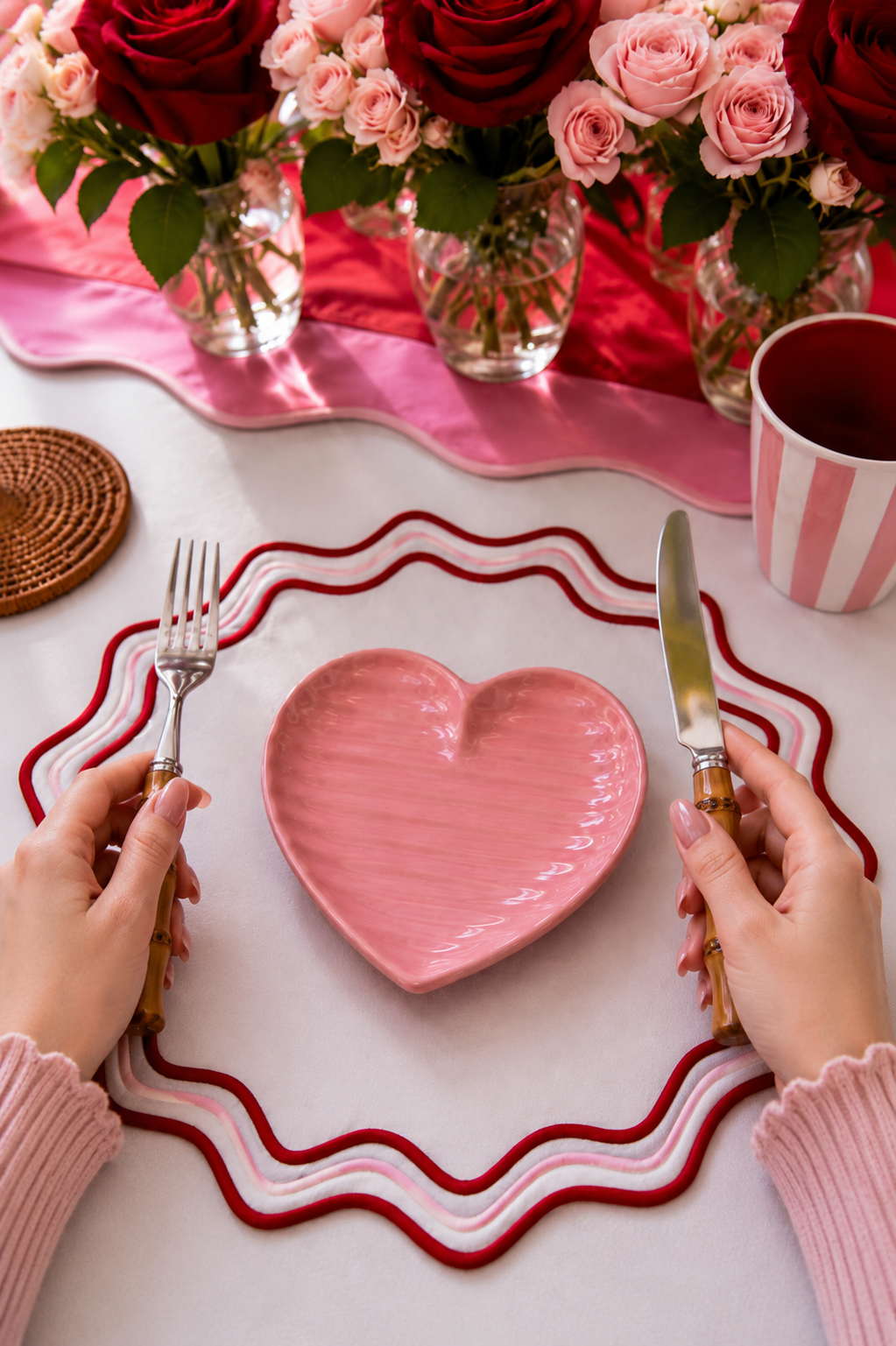 Pink Blush Heart Plate - Small