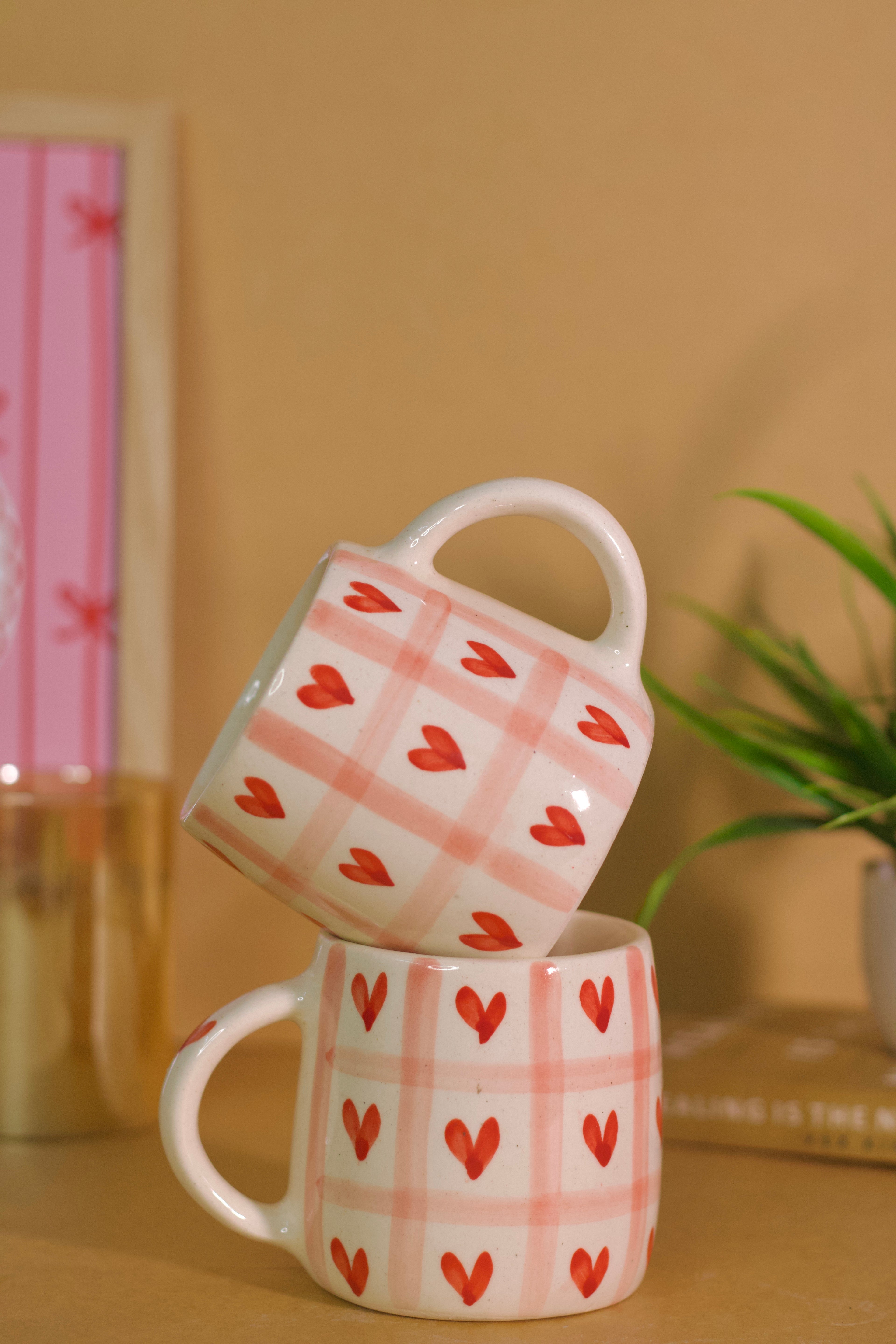 Sweet Heart Checks Coffee Mug