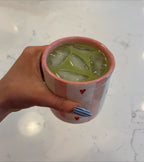 Pink Heart Strip Pinch Tumbler