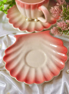 Coral Shell Cup & Saucer