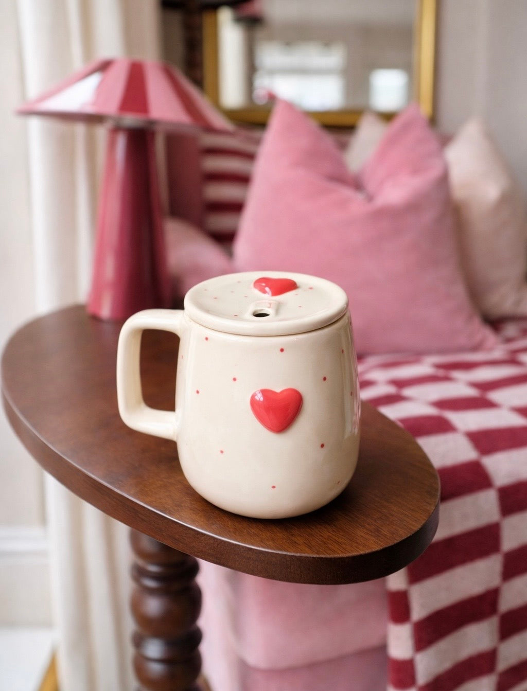 Heart & Dotty Ceramic Sipper