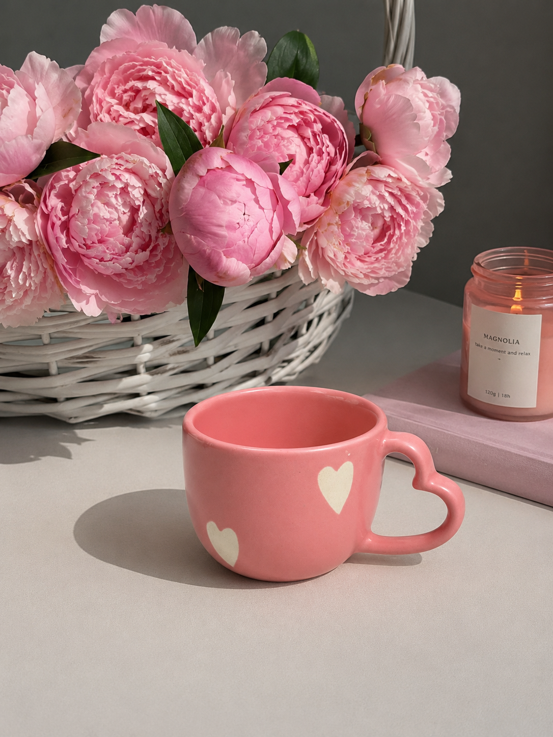 Mini Pink heart mug