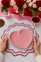 Pink Blush Heart Plate - Medium