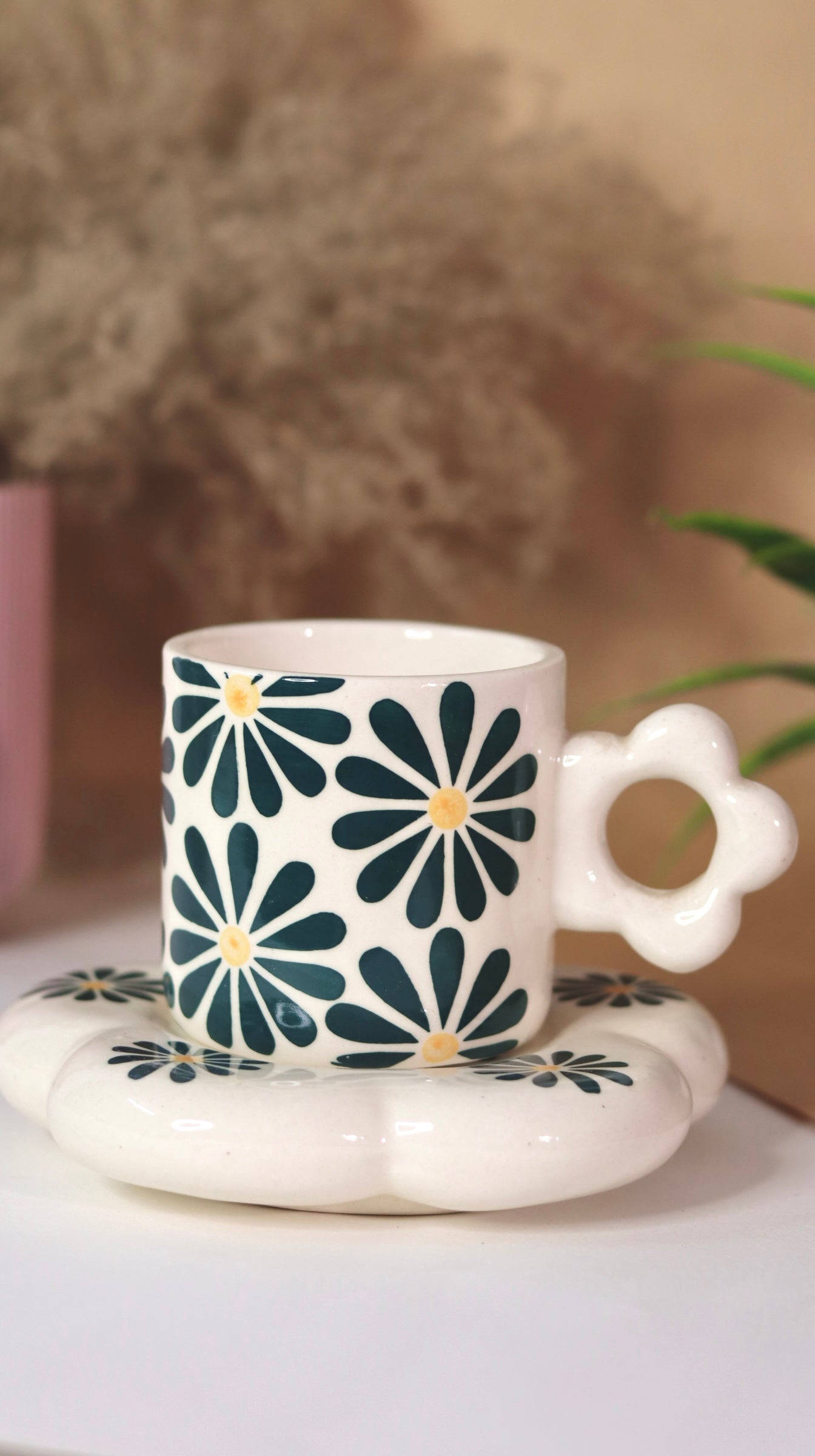Good Morning Daisy Coffee Cup & Saucer Set
