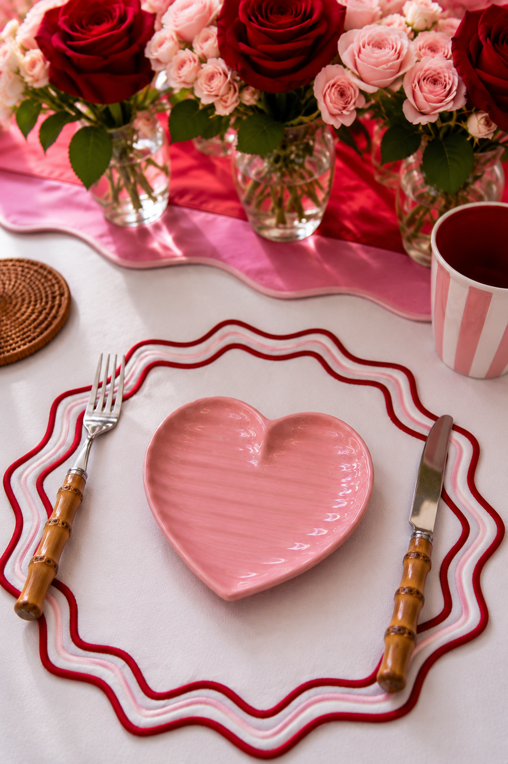 Pink Blush Heart Plate - Small