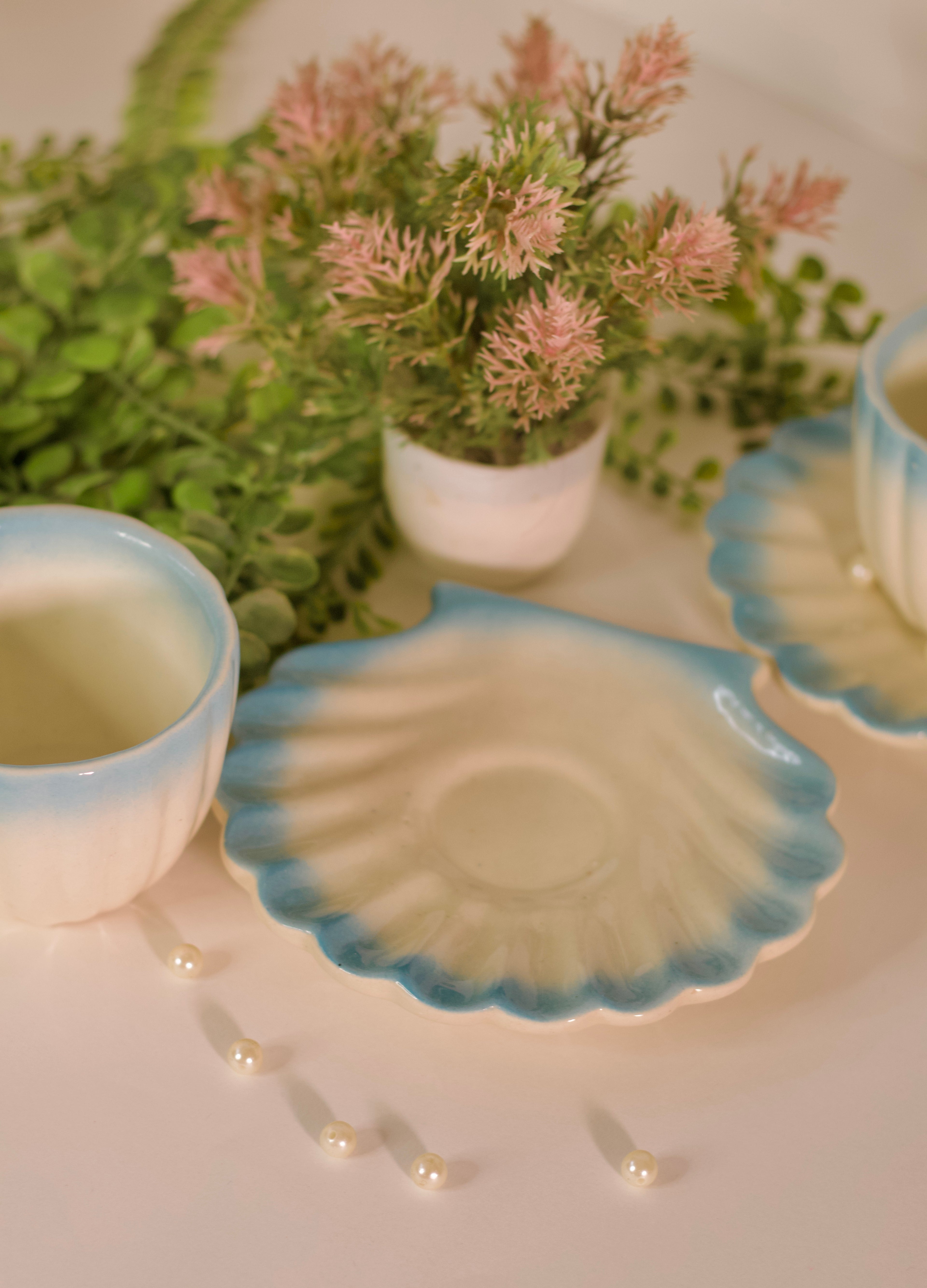 Sea Shell Cup & Saucer