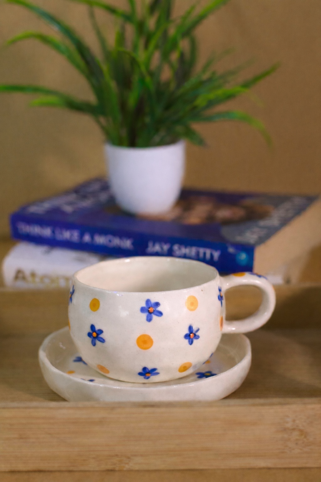 Little Blue Flowers Coffee Cup & Saucer Set