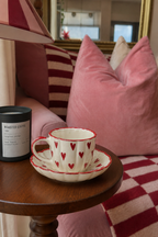 Amour Heart Ceramic Cup & Saucer
