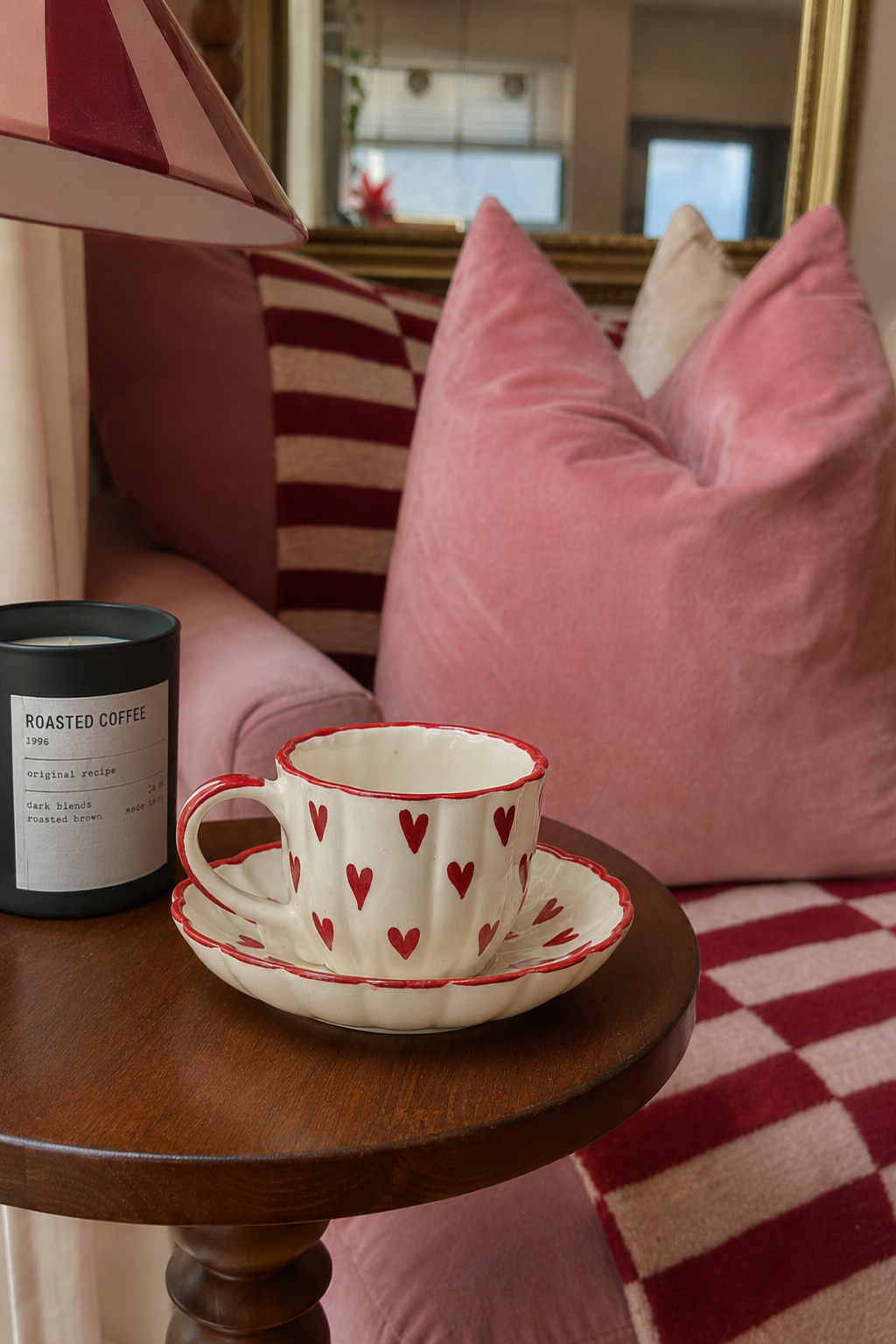 Amour Heart Ceramic Cup & Saucer