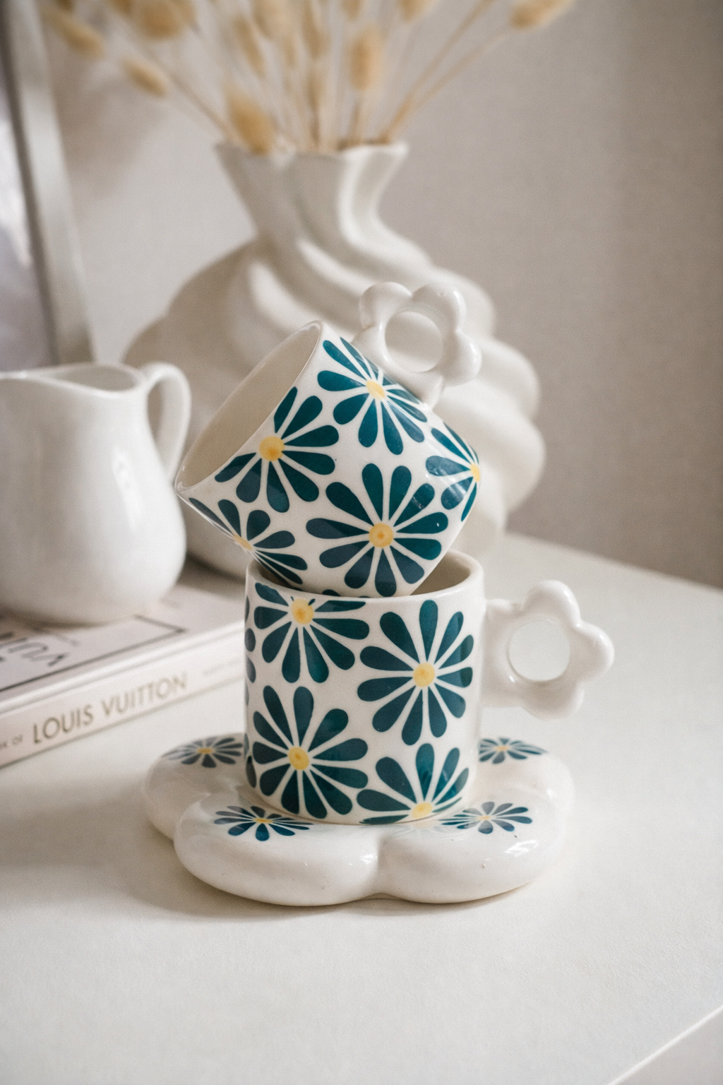 Good Morning Daisy Coffee Cup & Saucer Set