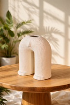 U-Shape Face Ceramic Vase