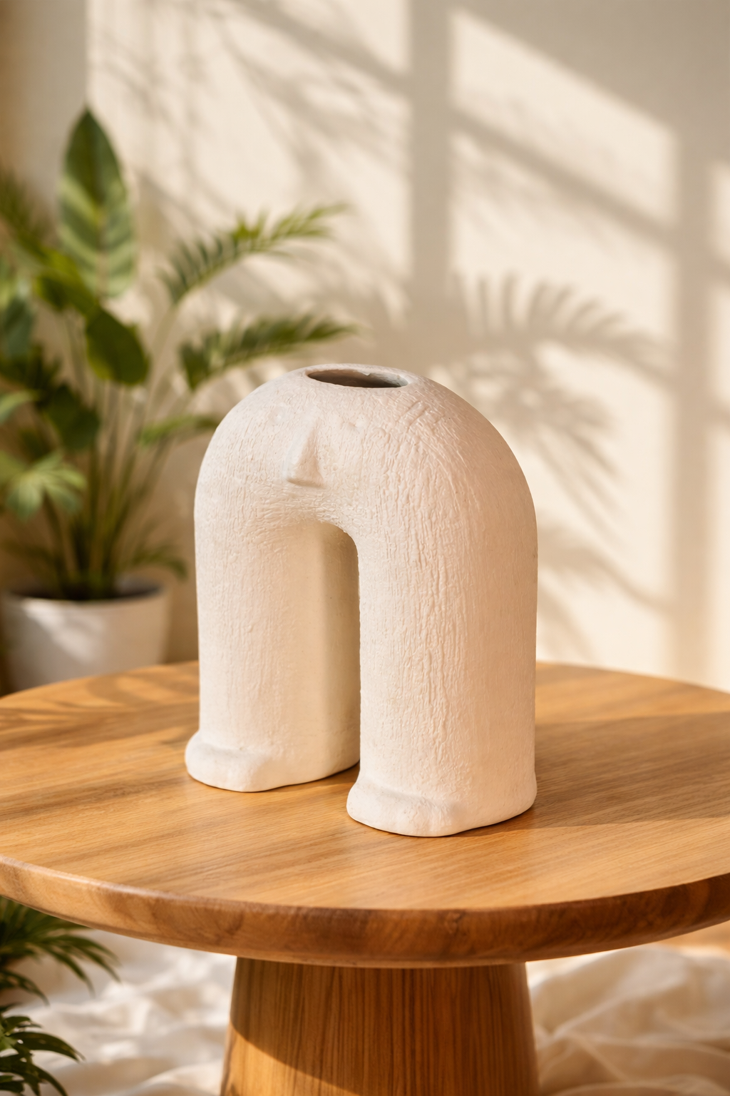U-Shape Face Ceramic Vase