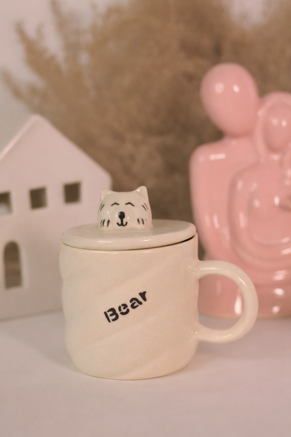 Happy Bear Coffee Mug with Lid