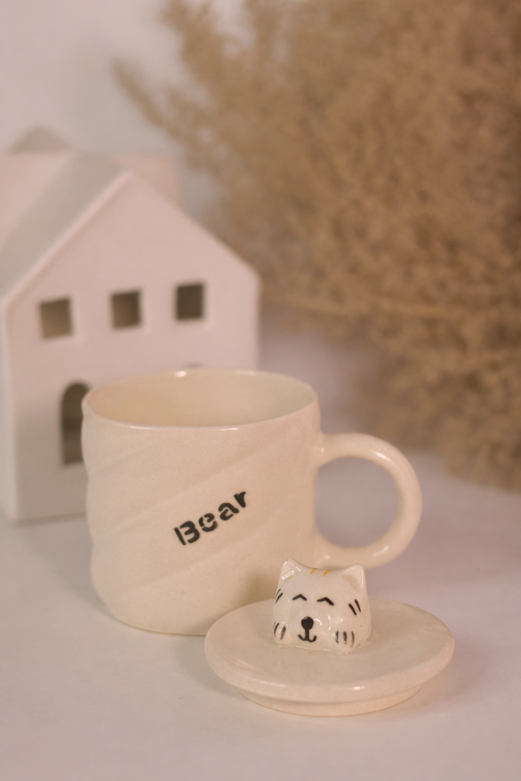 Happy Bear Coffee Mug with Lid