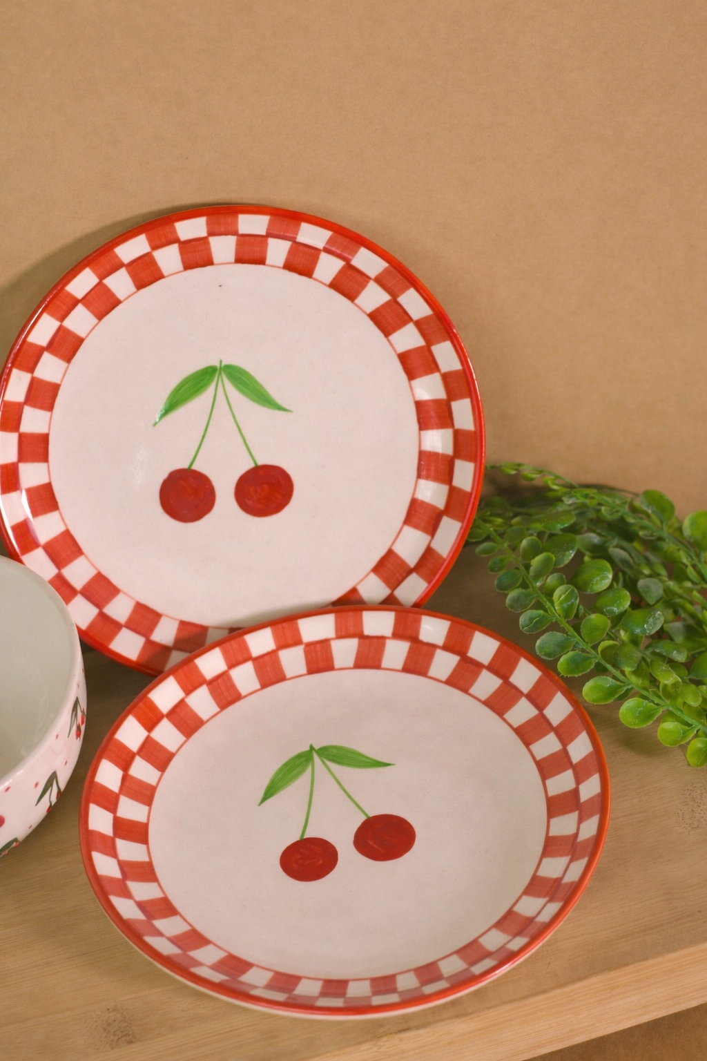 Red Cherry Check Plate