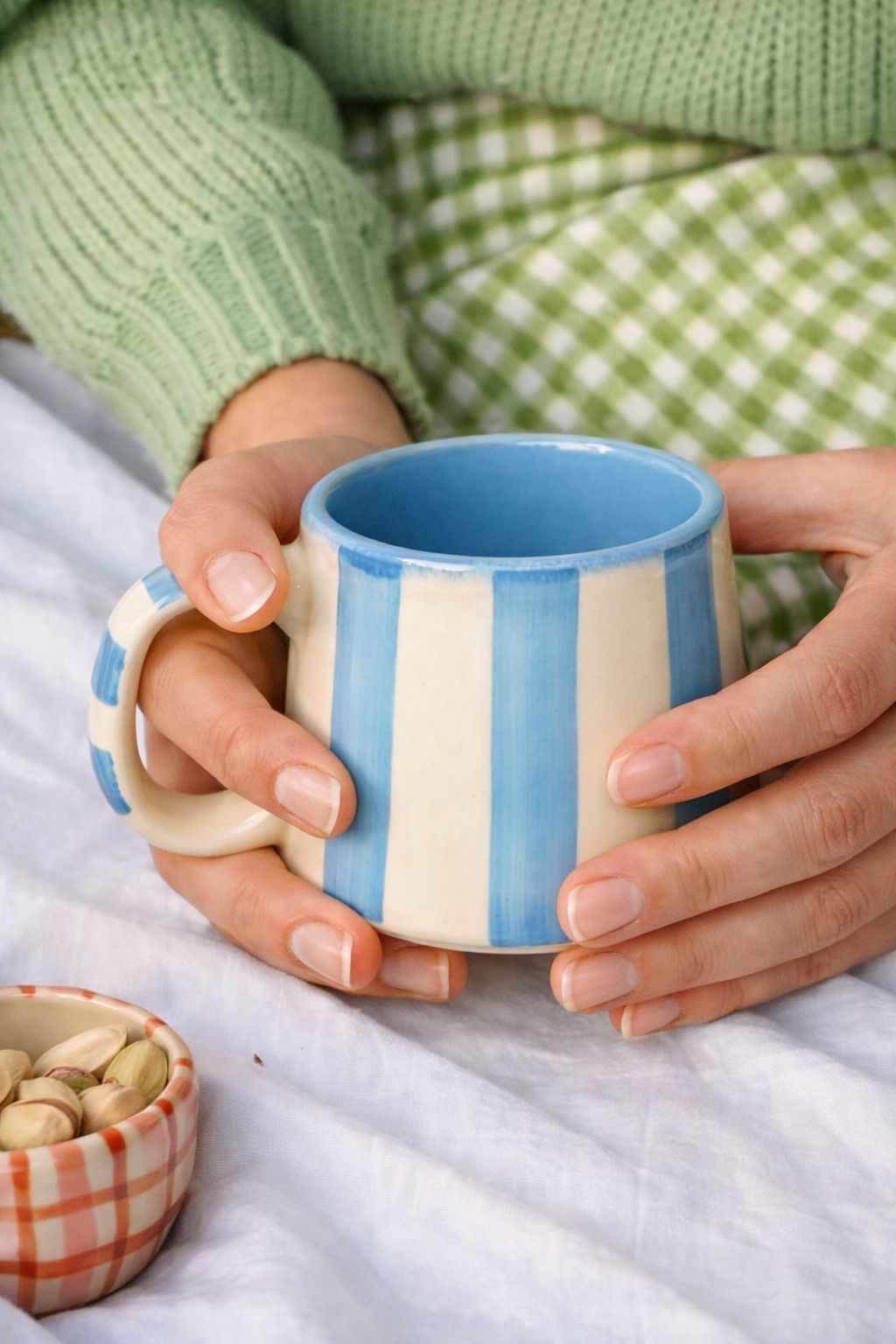 Sky Blue Stripe Coffee Mug