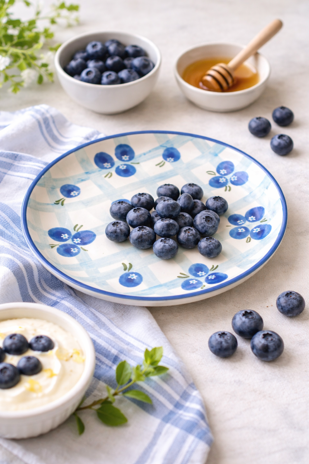 Blueberry Checks Plate
