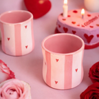 Pink Heart Strip Pinch Tumbler