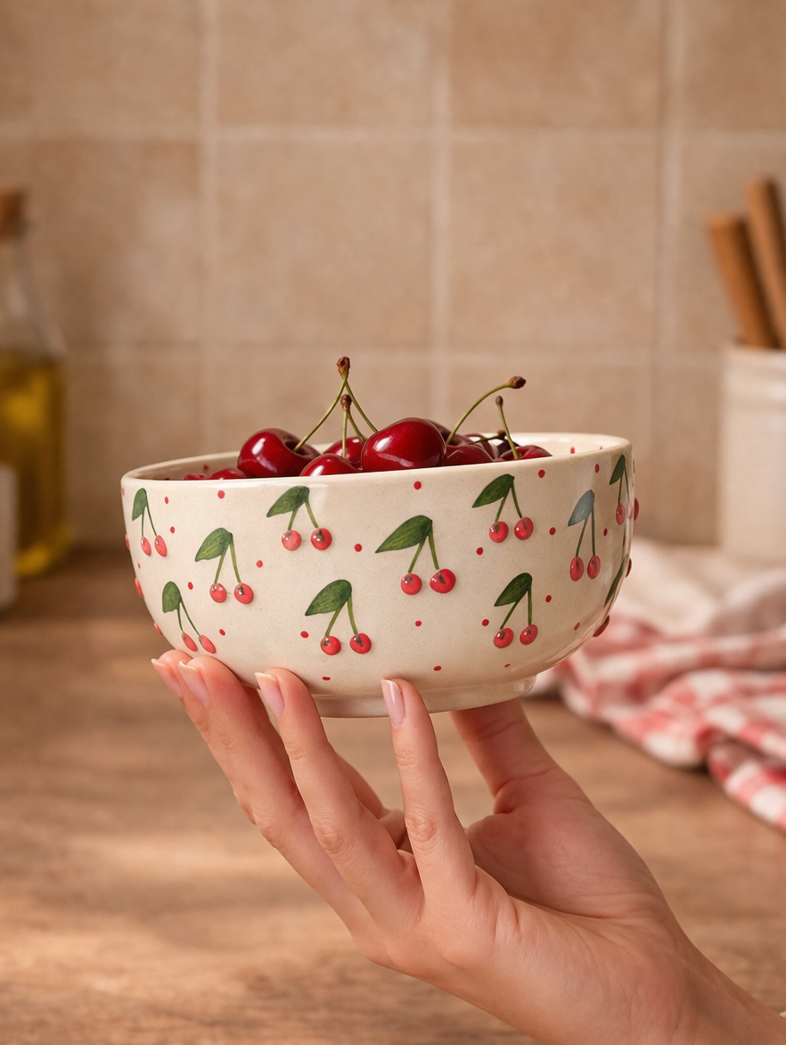 Cherry Embossed Bowl