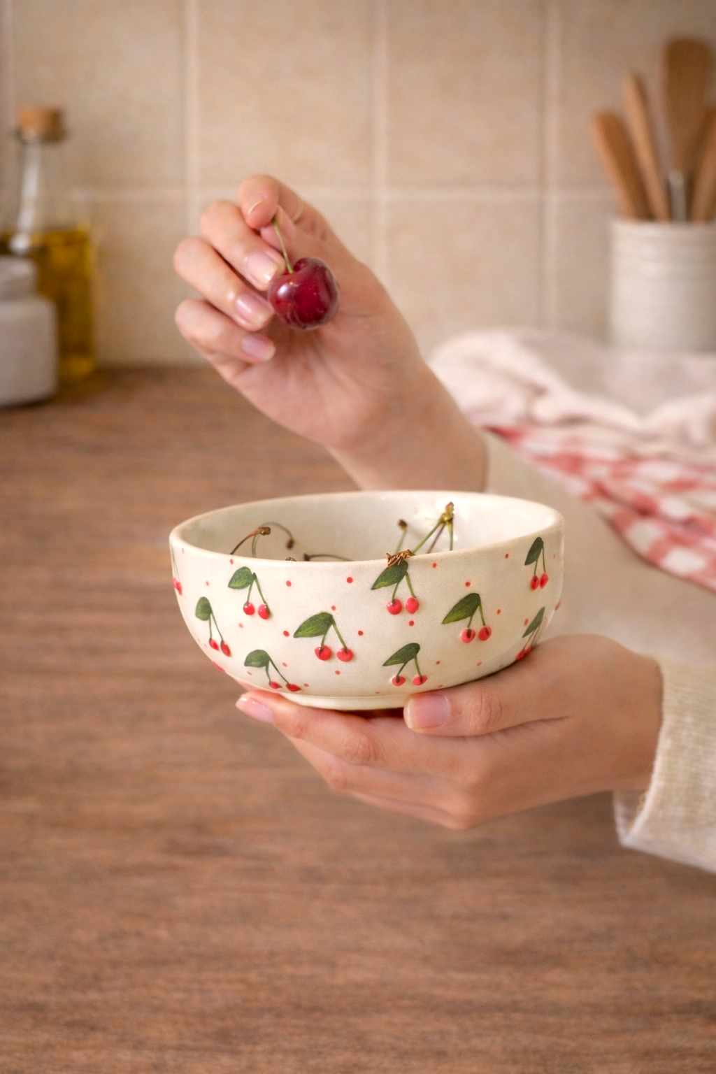 Cherry Embossed Bowl