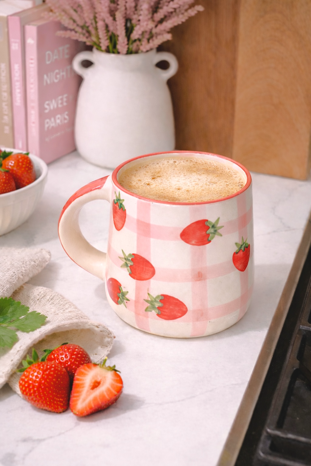 Strawberry Check Mug