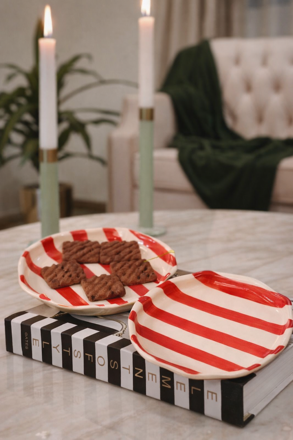 Red Strip Cookie plate