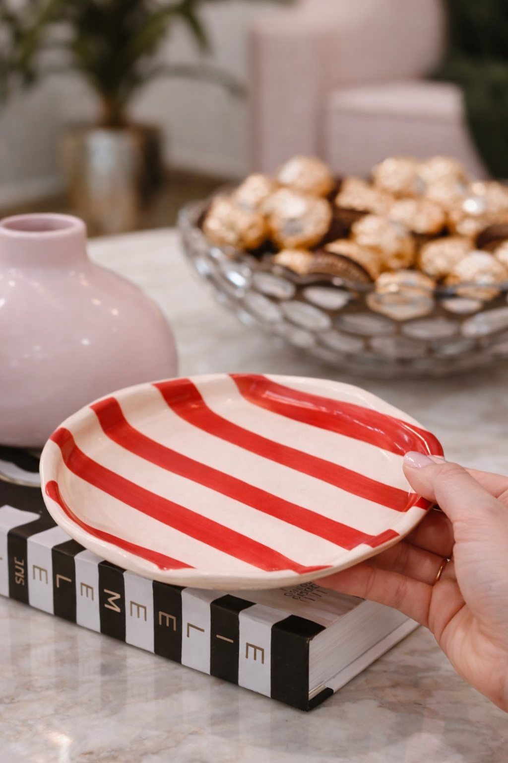 Red Strip Cookie plate