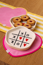 Tic - Tac Heart Dessert Plate