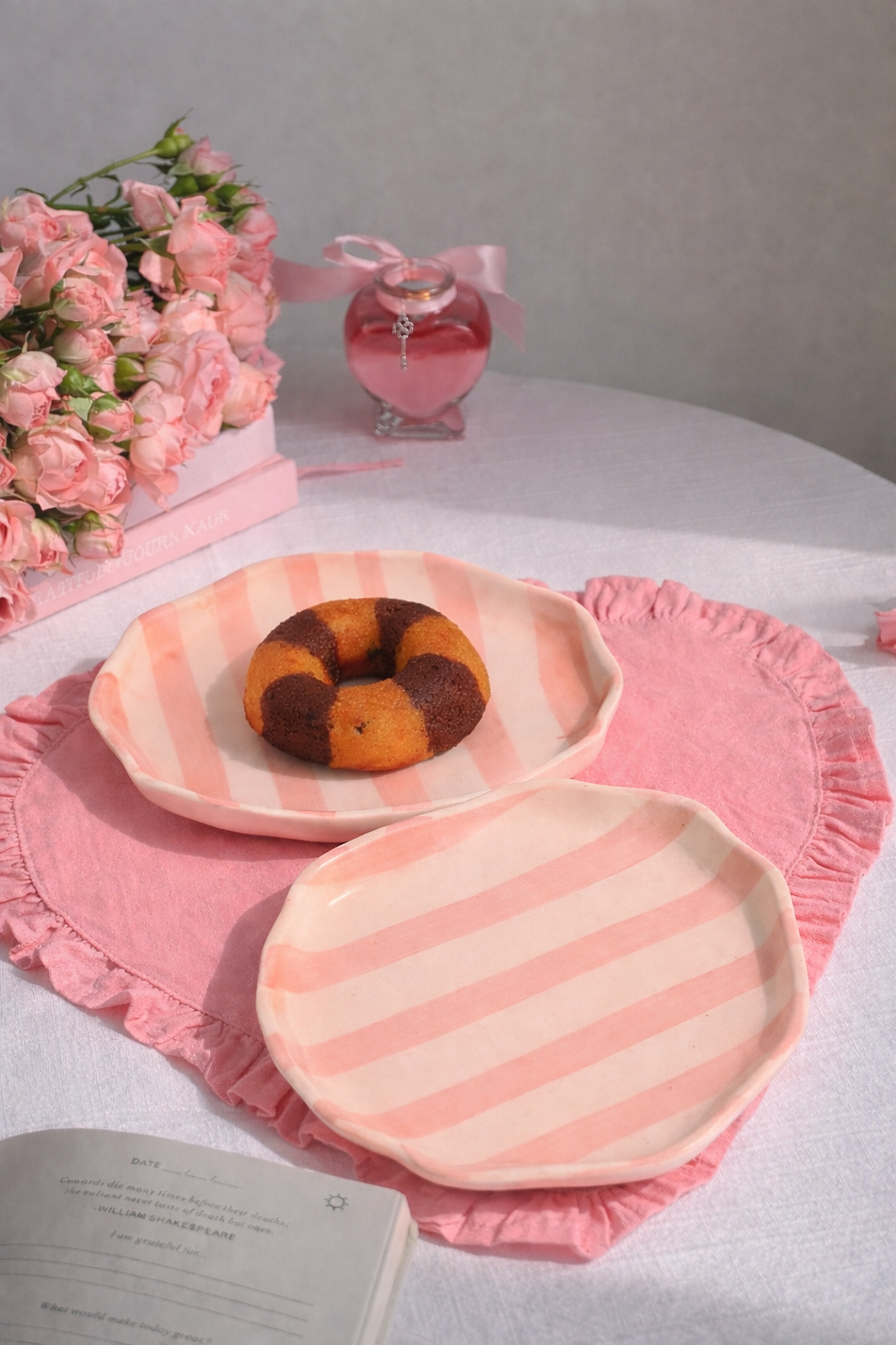 Blush Strip Cookie Plate