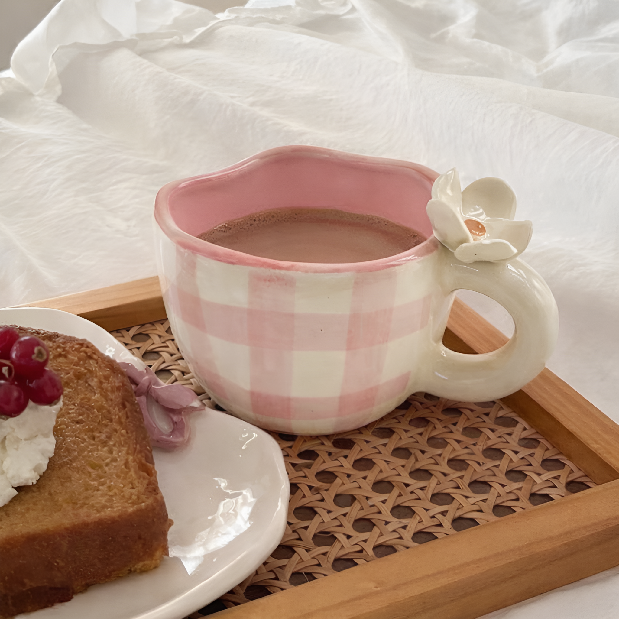 Pink Daisy Coffee Cup