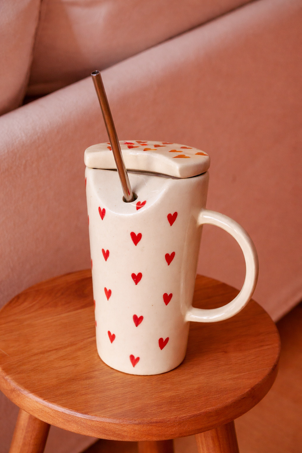 Mini Heart Ceramic Sipper