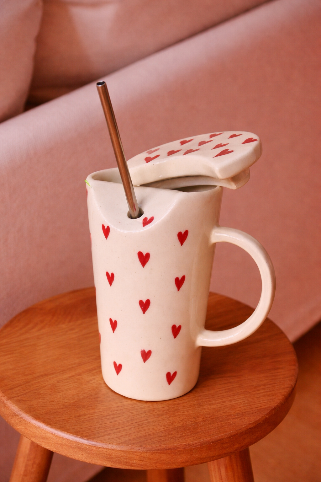 Mini Heart Ceramic Sipper