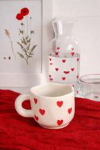 Red Mini Heart Ceramic Coffee Mug