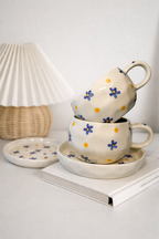 Little Blue Flowers Coffee Cup & Saucer Set