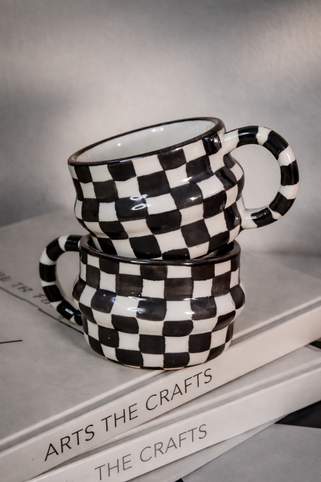 Black & White Checkmate Coffee Cup