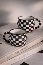Black & White Checkmate Coffee Cup