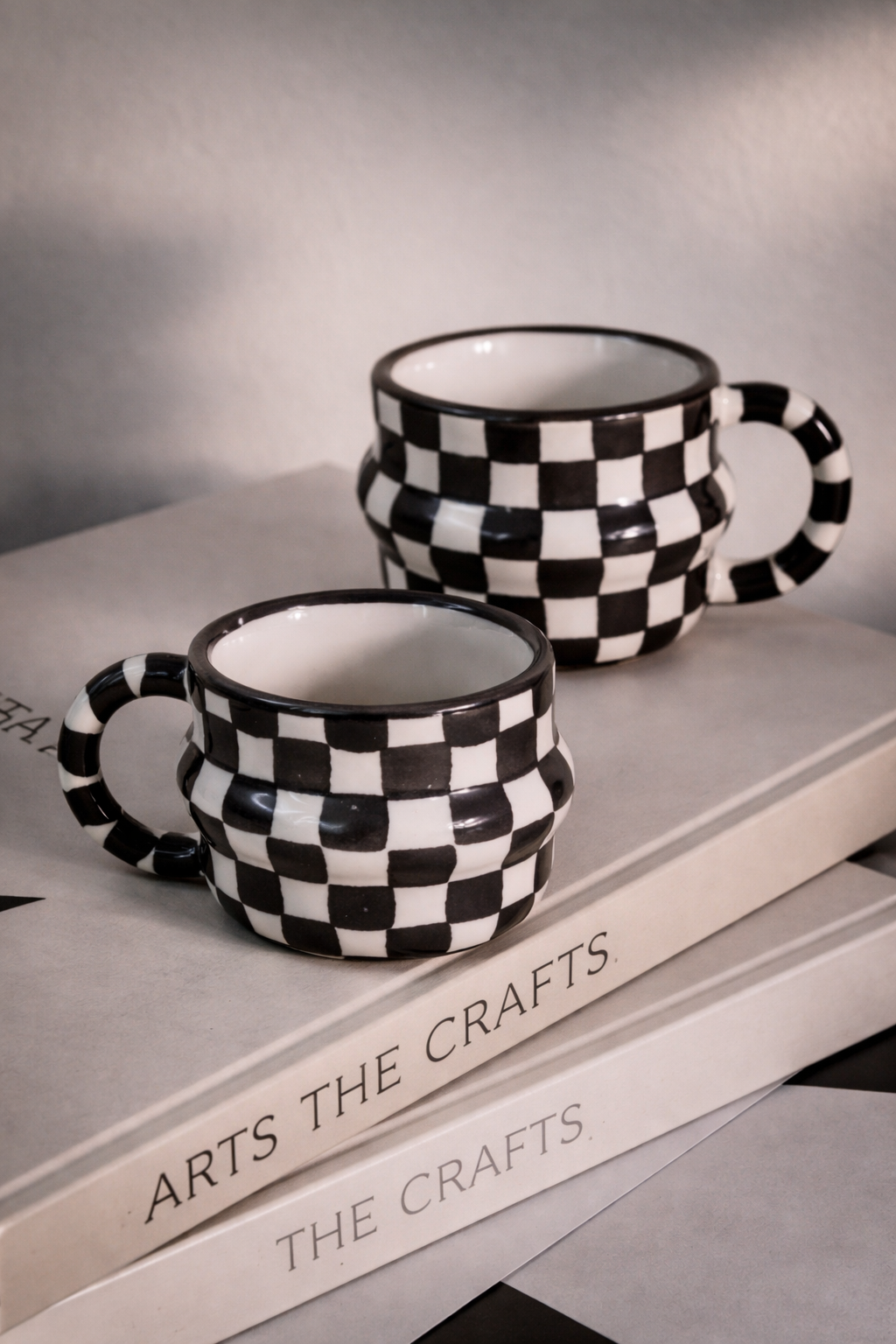 Black & White Checkmate Coffee Cup