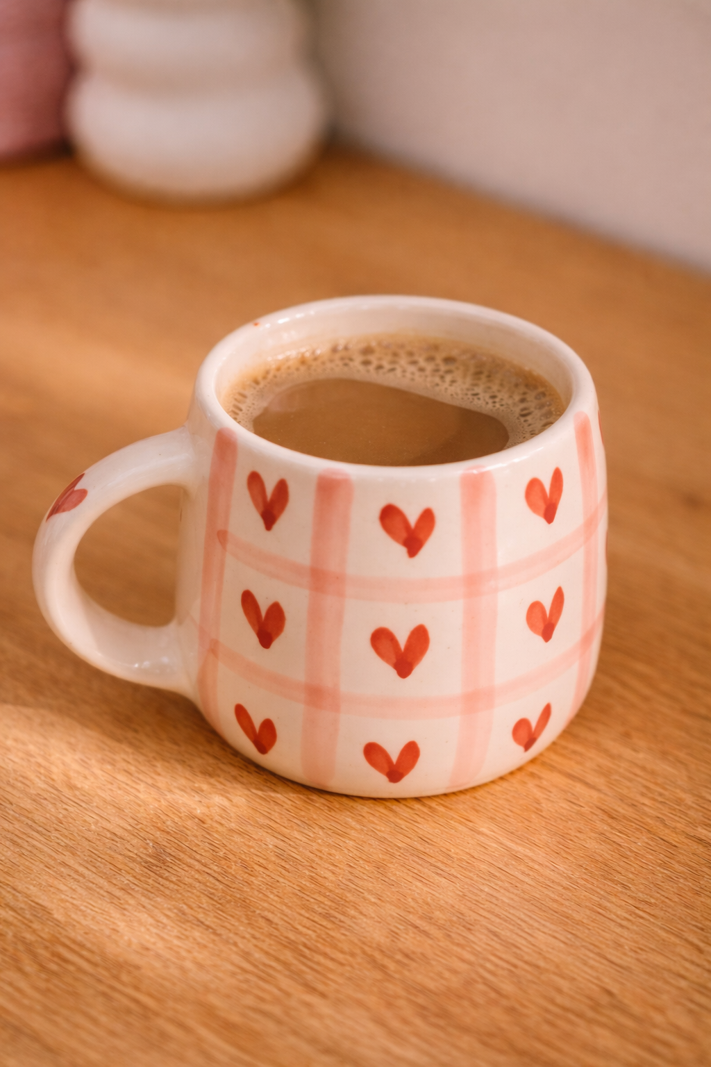 Sweet Heart Checks Coffee Mug