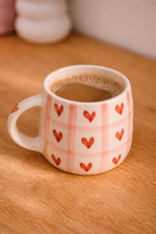 Sweet Heart Checks Coffee Mug