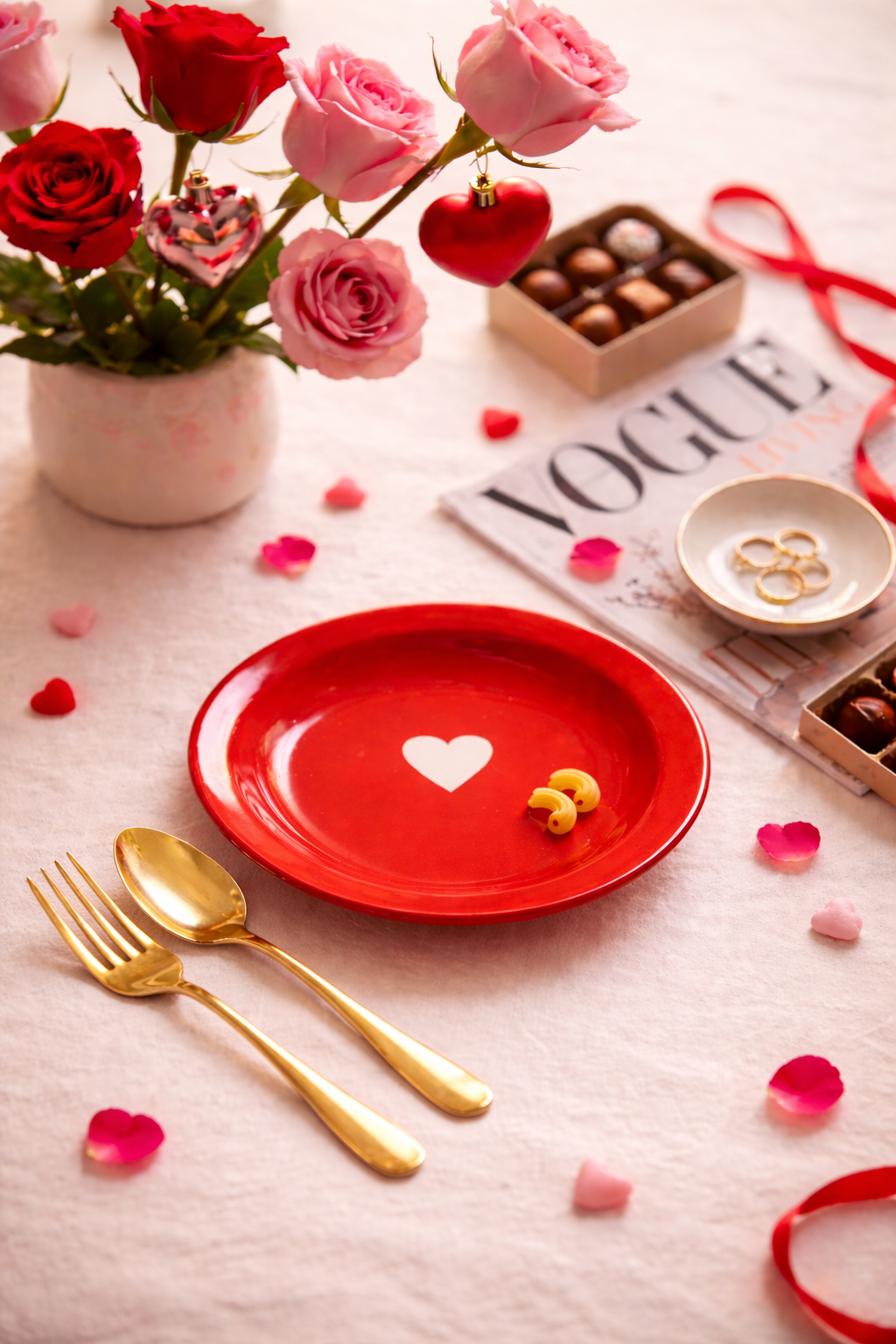 Sweetheart Pasta Plate - Red