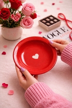 Sweetheart Pasta Plate - Red