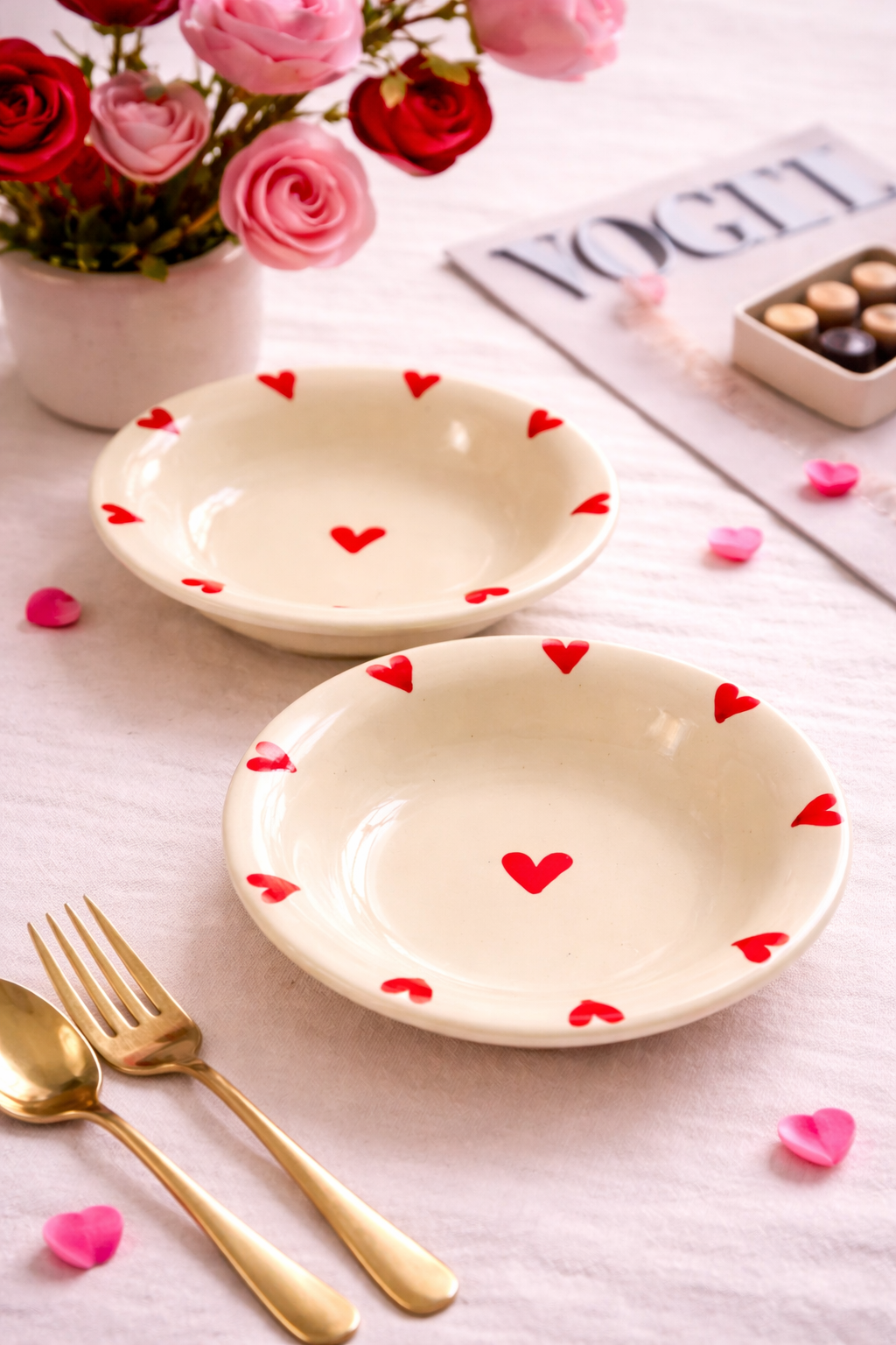 Sweetheart Pasta plate - white