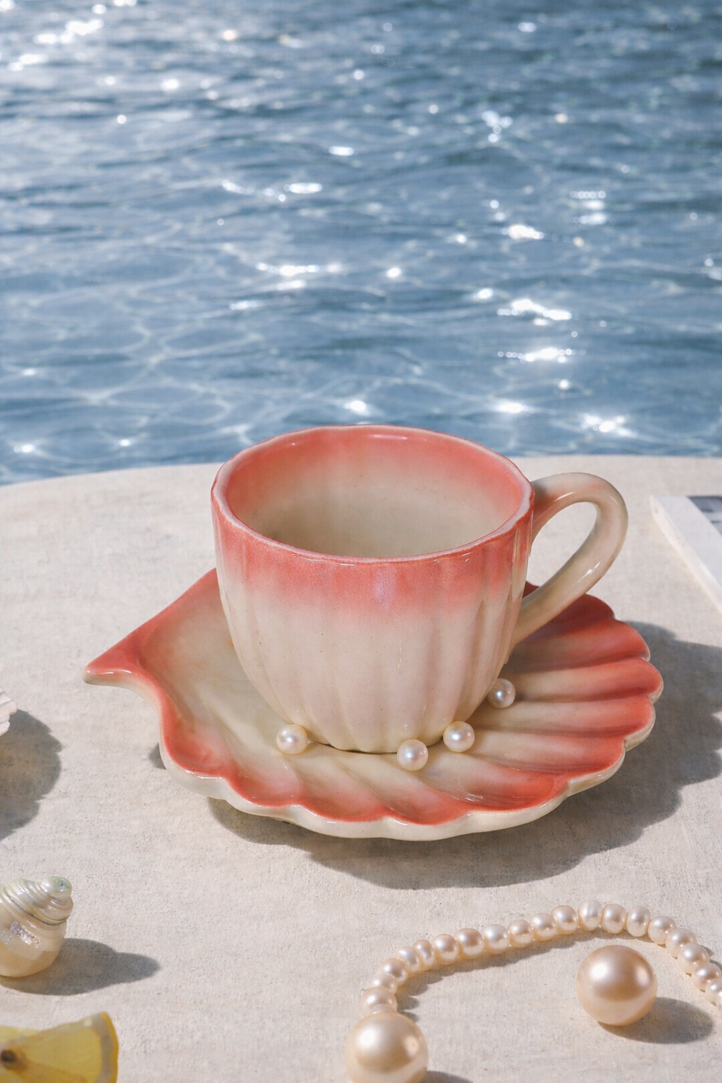 Sea Shell Cup & Saucer