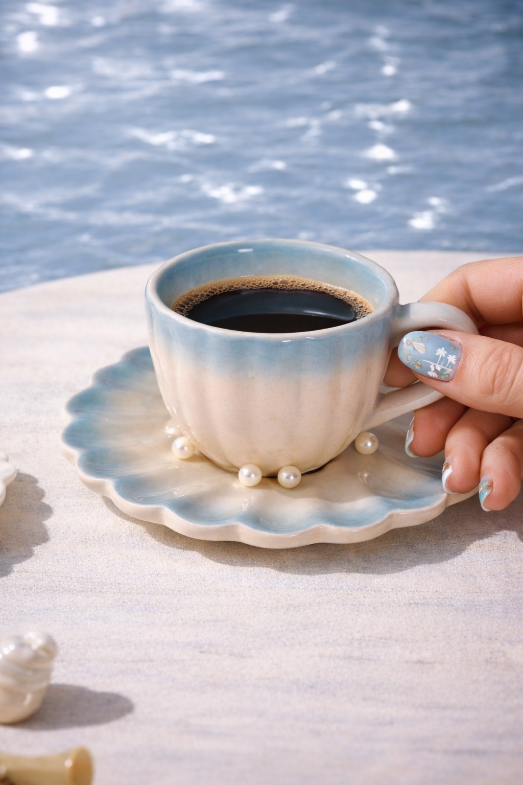 Sea Shell Cup & Saucer