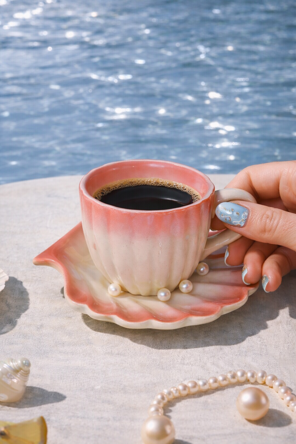 Sea Shell Cup & Saucer