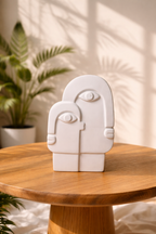 His & Her Face Ceramic Vase