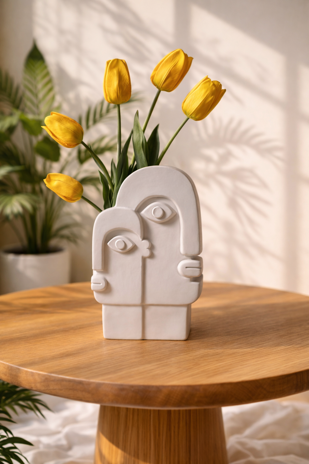 His & Her Face Ceramic Vase