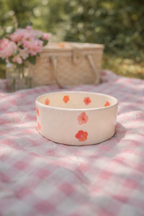 Summer Peachy  Floral Bowl