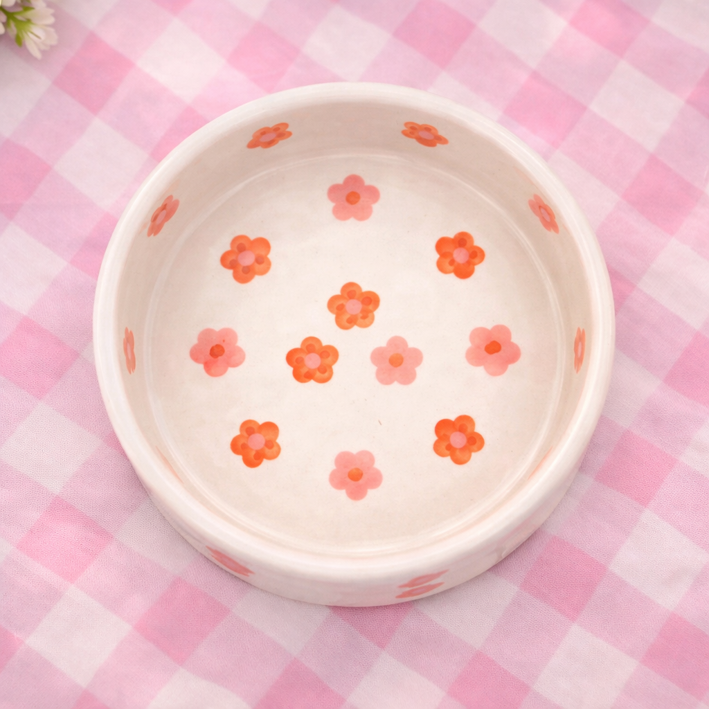 Summer Peachy  Floral Bowl
